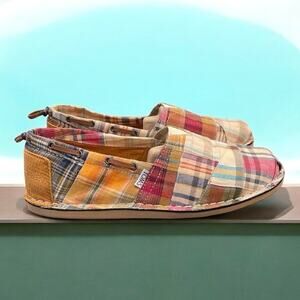 TOMS Men's Multicolor Plaid Slip-On Shoes Size 10 Casual